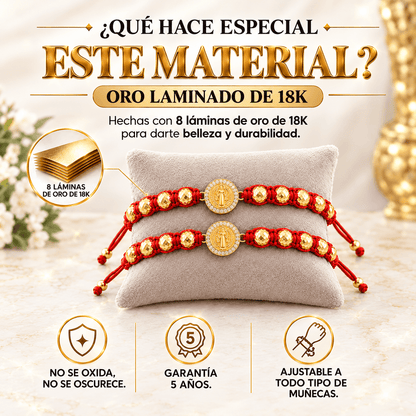 Set de Pulseras San Benito Oro Laminado 18K