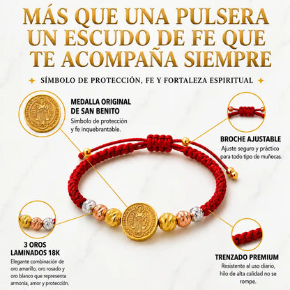 Set de Pulseras San Benito 3 Oros