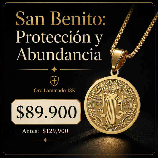 Collar San Benito en Oro Laminado 18K