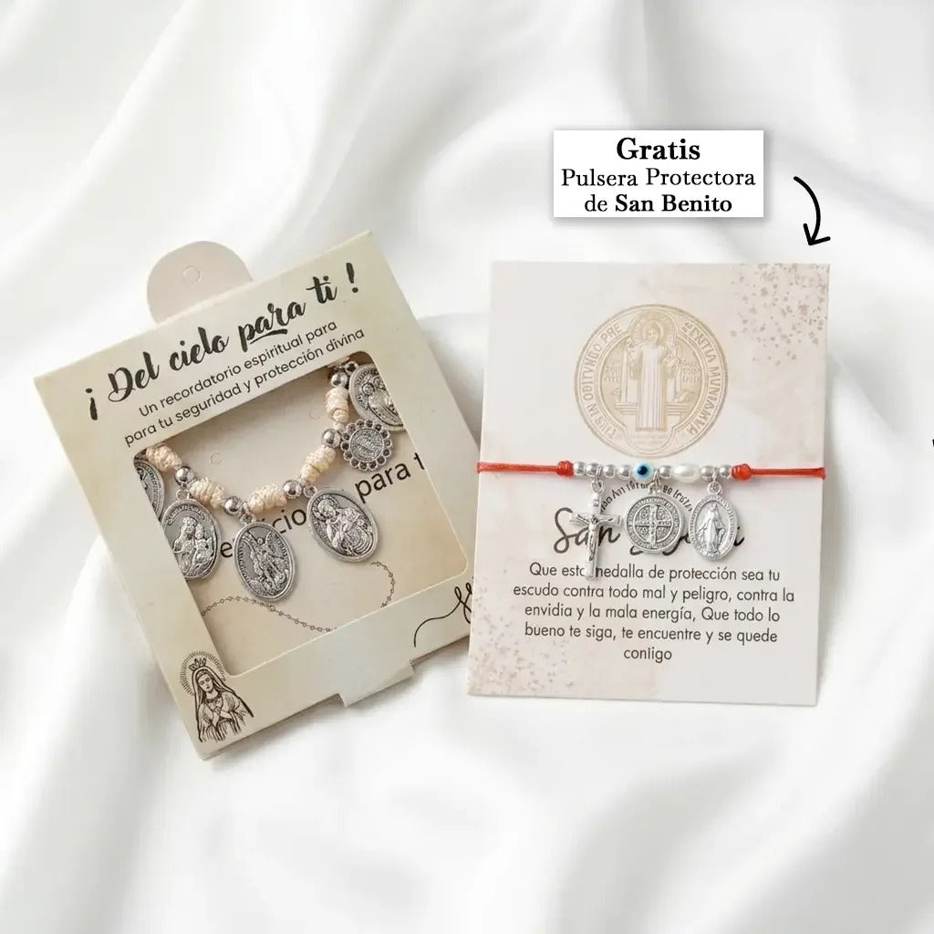 Pulsera Milagrosa – 6 Santos de Protección