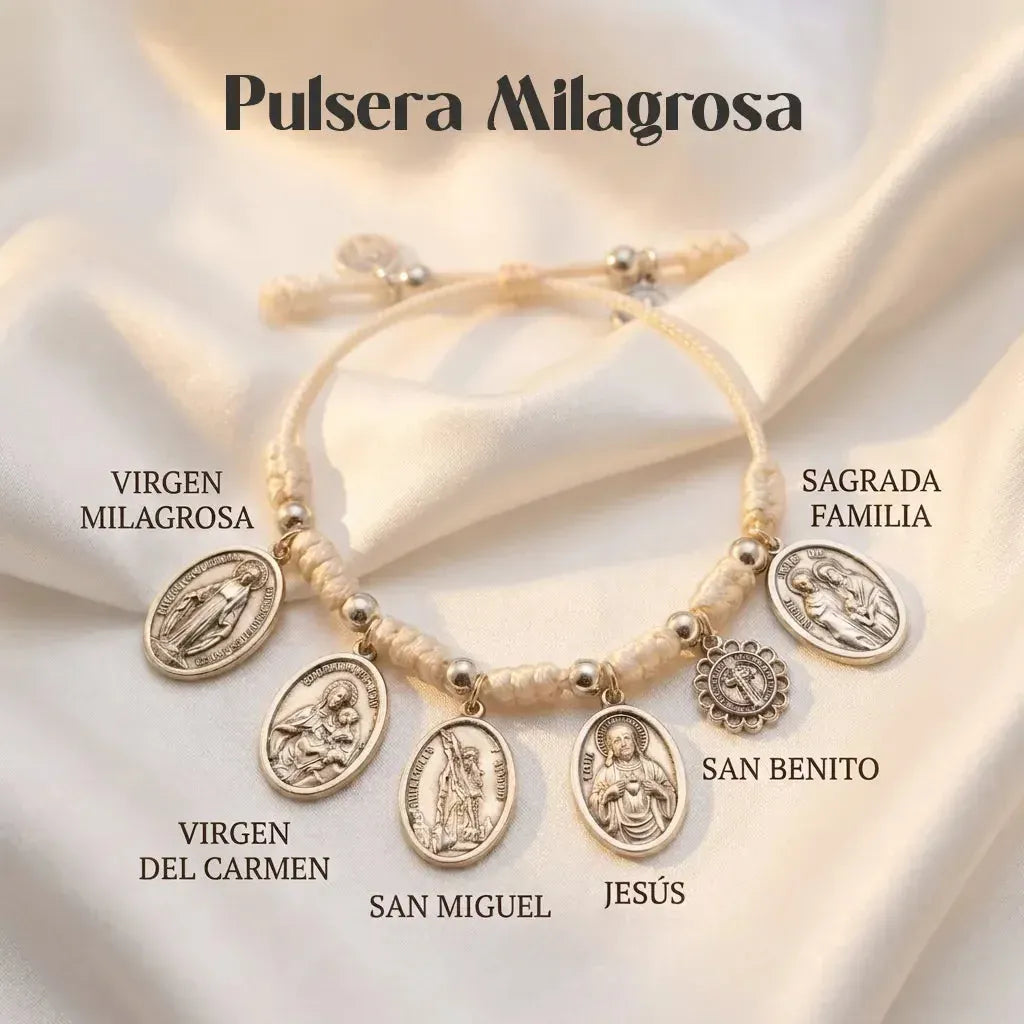 Pulsera Milagrosa – 6 Santos de Protección
