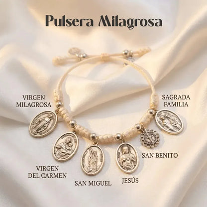 Pulsera Milagrosa – 6 Santos de Protección