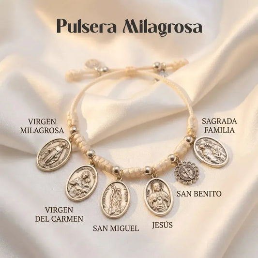 Pulsera Milagrosa – 6 Santos de Protección