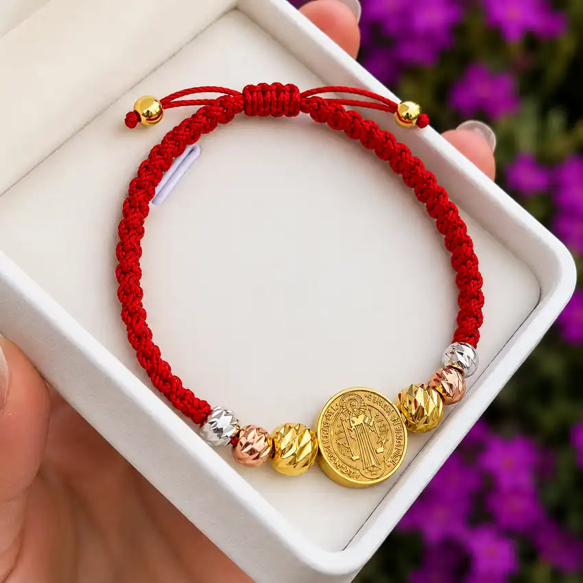 Set de Pulseras San Benito 3 Oros
